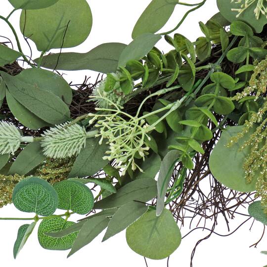 22" Eucalyptus & Baby’s Breath Spring Wreath
